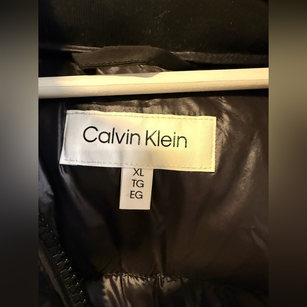 Calvin Kline Women’s Black Long Puffer Coat - Size XL - Picture 7 of 13